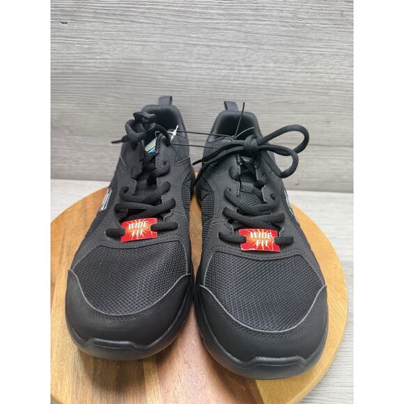 Skechers Work Flex Lite Men’s 11 Black/Black Slip Resistant WR Comfort Wide main image 5